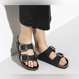 Birkenstock Black Double Buckle Sandals